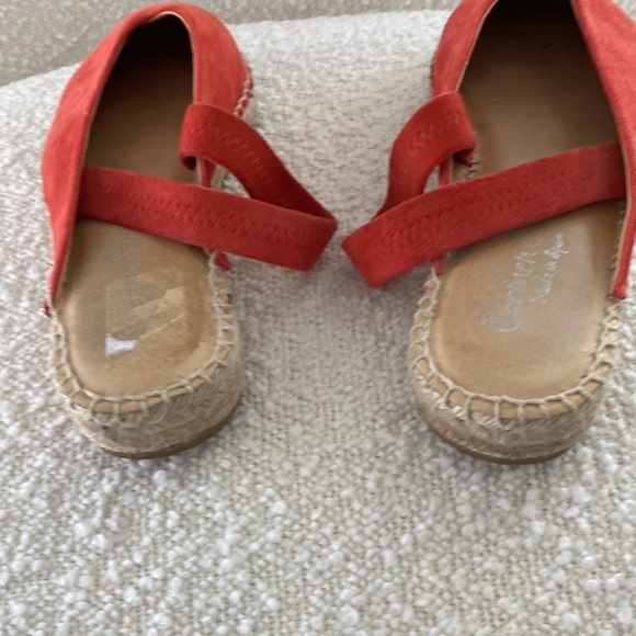 Carmen Saiz orange suede sling back espadrilles euro size 38 us 7.5 - Picture 5 of 11